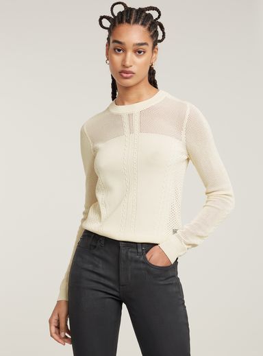 Pointelle Knitted Sweater